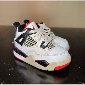 Air Jordan 4 Retro Flight Nostalgia BQ7670-116 TD Toddler Baby Boy Size 5C